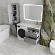Style Line Тумба с раковиной под стиральную машину Даллас 120 R Люкс Plus подвесная серая – картинка-16